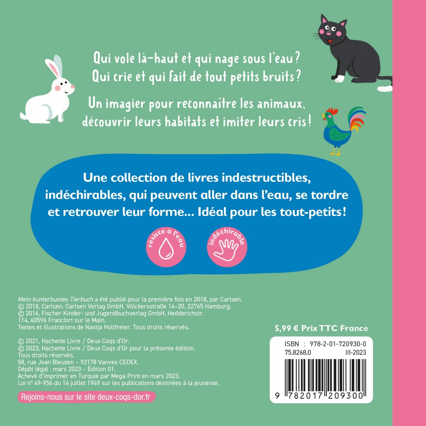 Un Livre Indestructible, Mon imagier des animaux