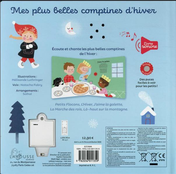 Larousse Jeunesse- Mes plus belles comptines d'hiver