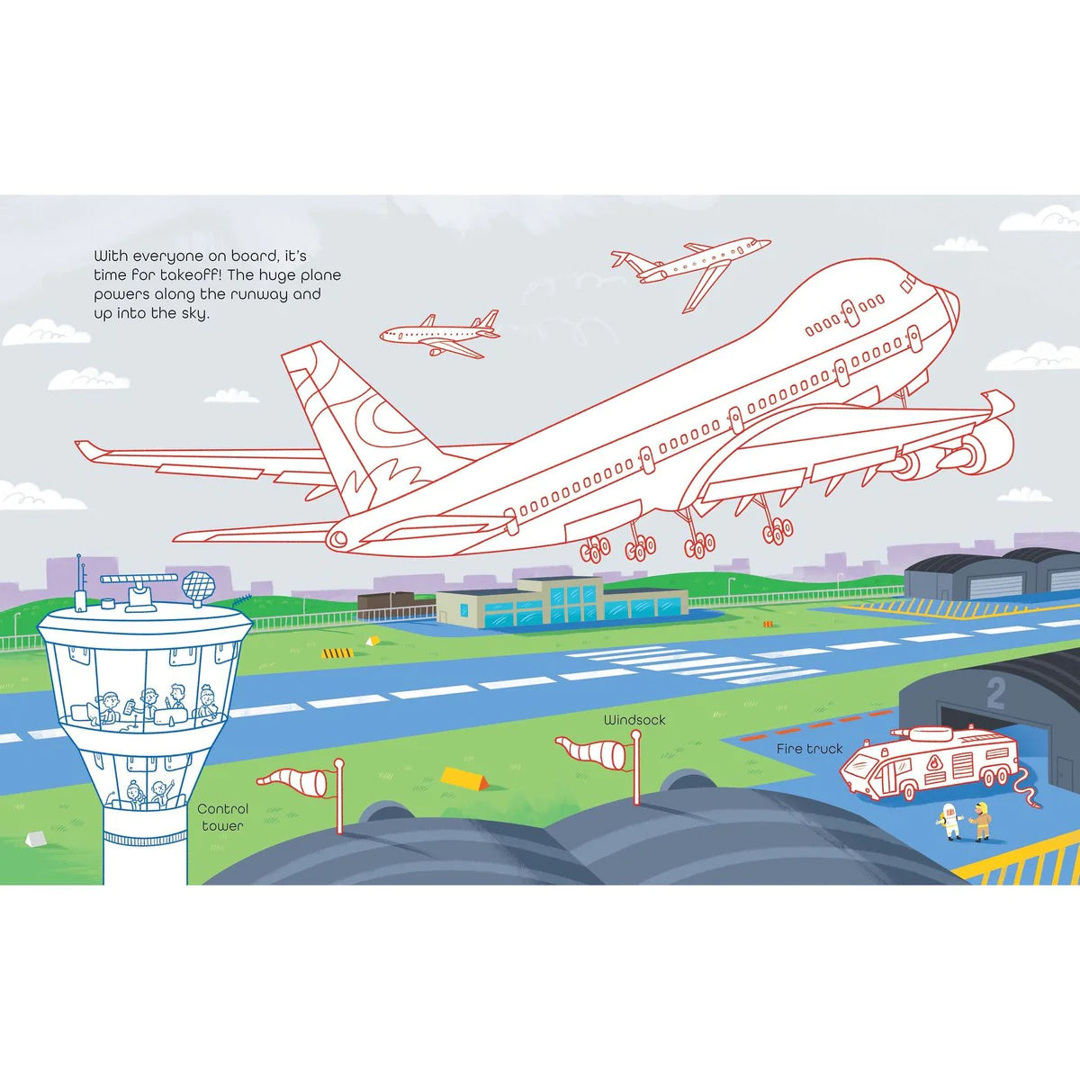 First colouring book Airport