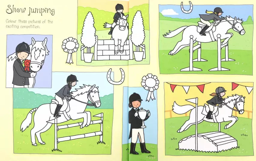 First colouring book Horses and Ponies