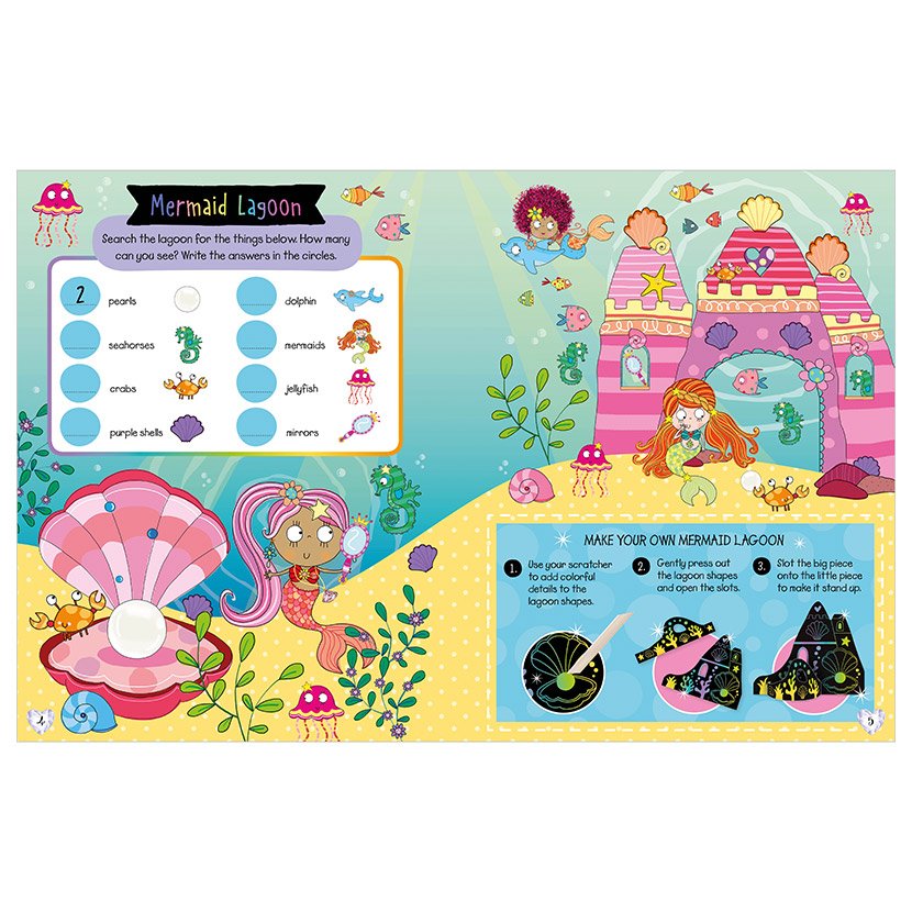 Scratch and Sparkle Mermaids Activity Book