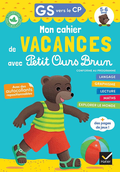 Mon cahier de vacances avec Petit Ours Brun GS vers le CP