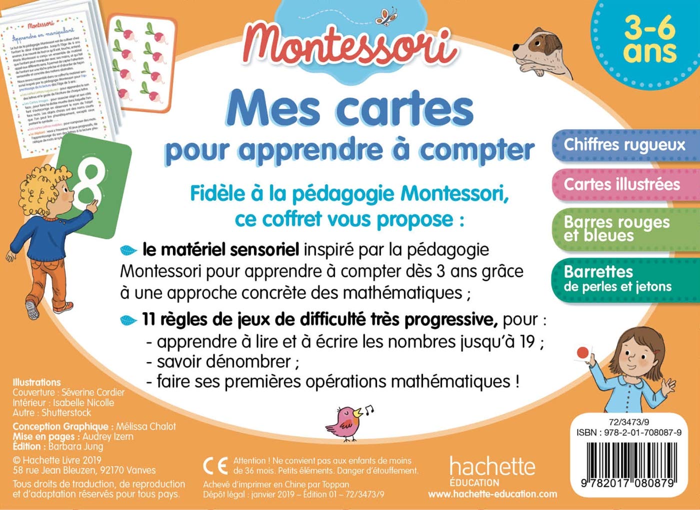 Montessori - Mes Cartes pour apprendre a compter 3-6 ans