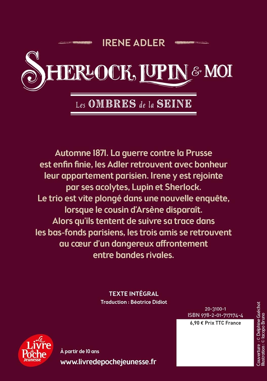 SHERLOCK, LUPIN ET MOI - TOME 6 - LES OMBRES DE LA SEINE