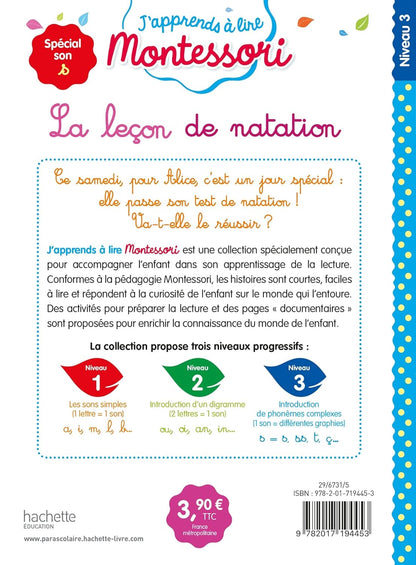 J'apprends a lire - Montessori - La Lecon de Natation