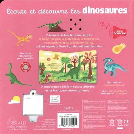 Larousse Jeunesse- Ecoute et decouvre les Dinosaures