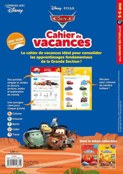 Disney Cars - Cahier de vacances - 5-6 ans