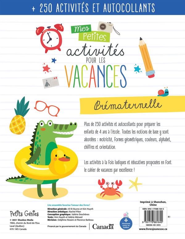 Mes Petites Activites Pour Les Vacances De Prematernelle