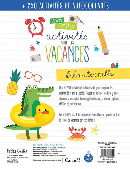 Mes Petites Activites Pour Les Vacances De Prematernelle