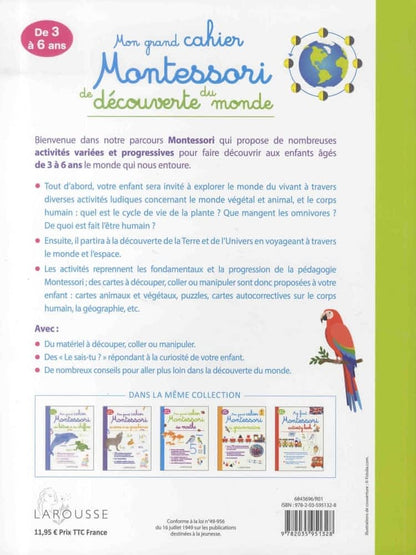 Larousse - Montessori - Grand Cahier Decouverte du Monde