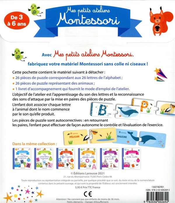 Larousse Montessori - Mon Abecedaire a Assembler