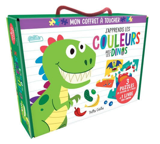 Mon Coffret A Toucher, J'apprends Les Couleurs Avec Les Dinos