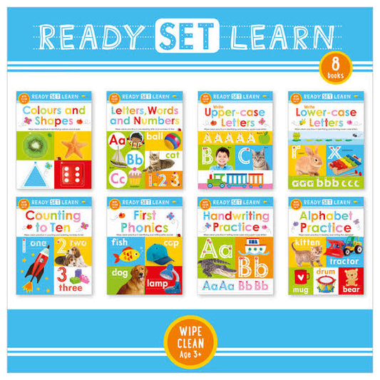 Ready Set Learn Wipe-Clean Workbooks 8-set