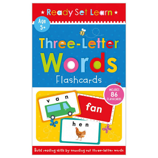 Ready, Set, Learn Three Letter Words Flashcards