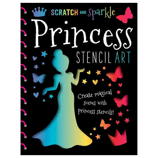 Scratch and Sparkle Princess Stencil Art