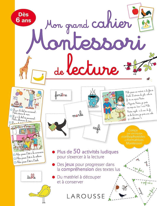 Larousse - Montessori - Grand Cahier de Lecture