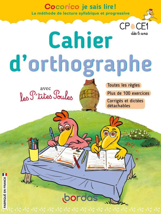 Cahier orthographe CP CE1