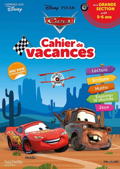 Disney Cars - Cahier de vacances - 5-6 ans