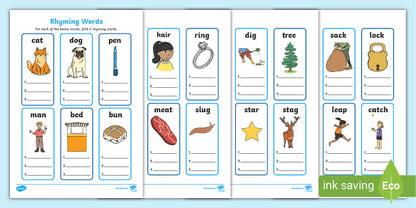 Ready, Set, Learn : Rhyming Words Flashcards