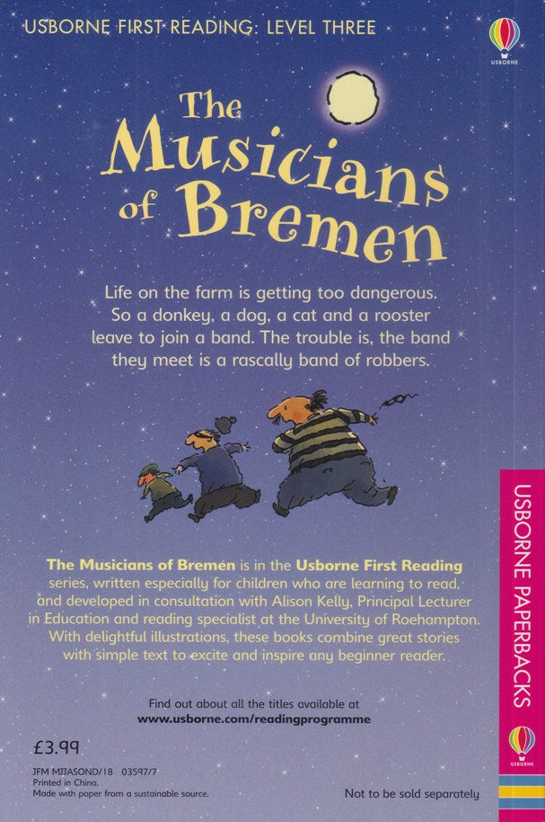 Paperback Stories - Usborne - First Reading - The Musicians Of Bremen